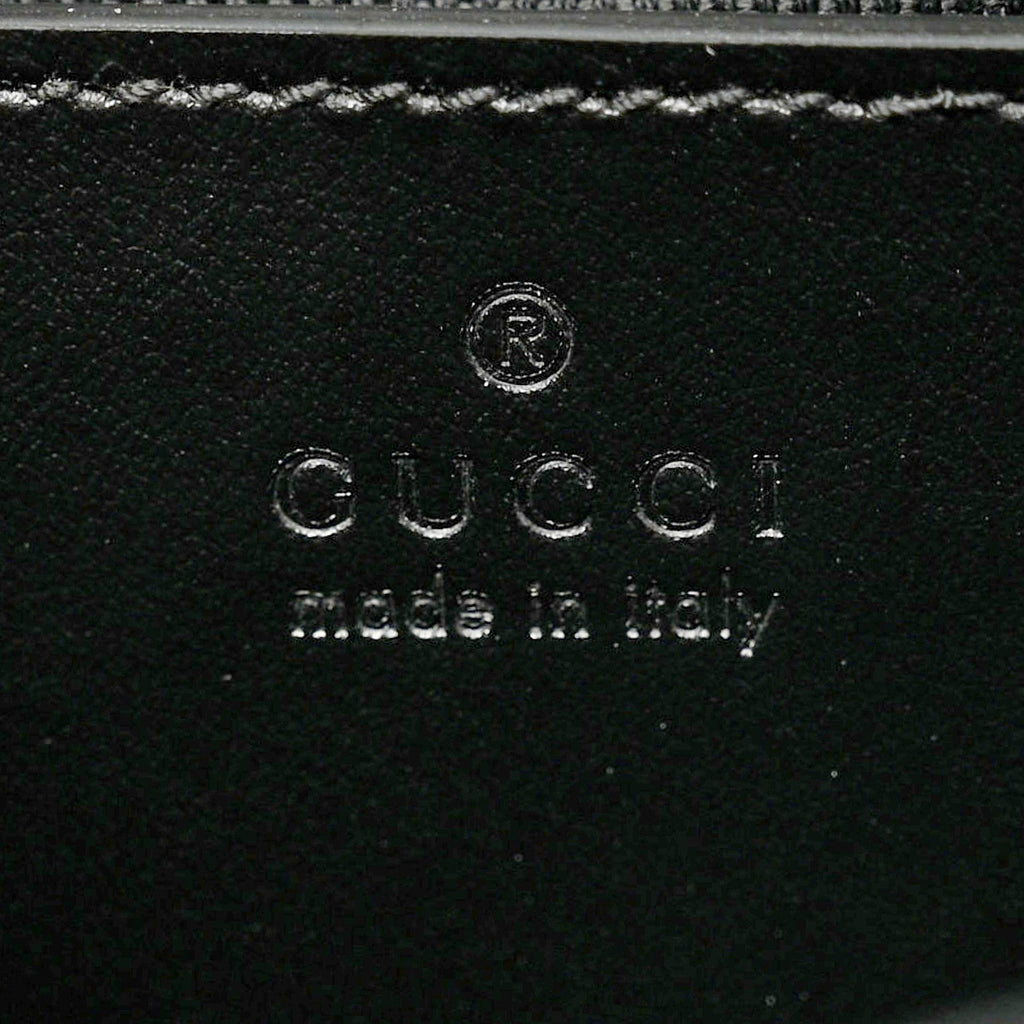 Gucci Calfskin Matelasse Monochrome Mini GG Marmont Shoulder Bag Black