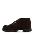 Gucci Suede Mens Horsebit Ankle Boots 8 Dark Brown