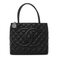 Chanel Caviar Quilted Medallion Tote Black