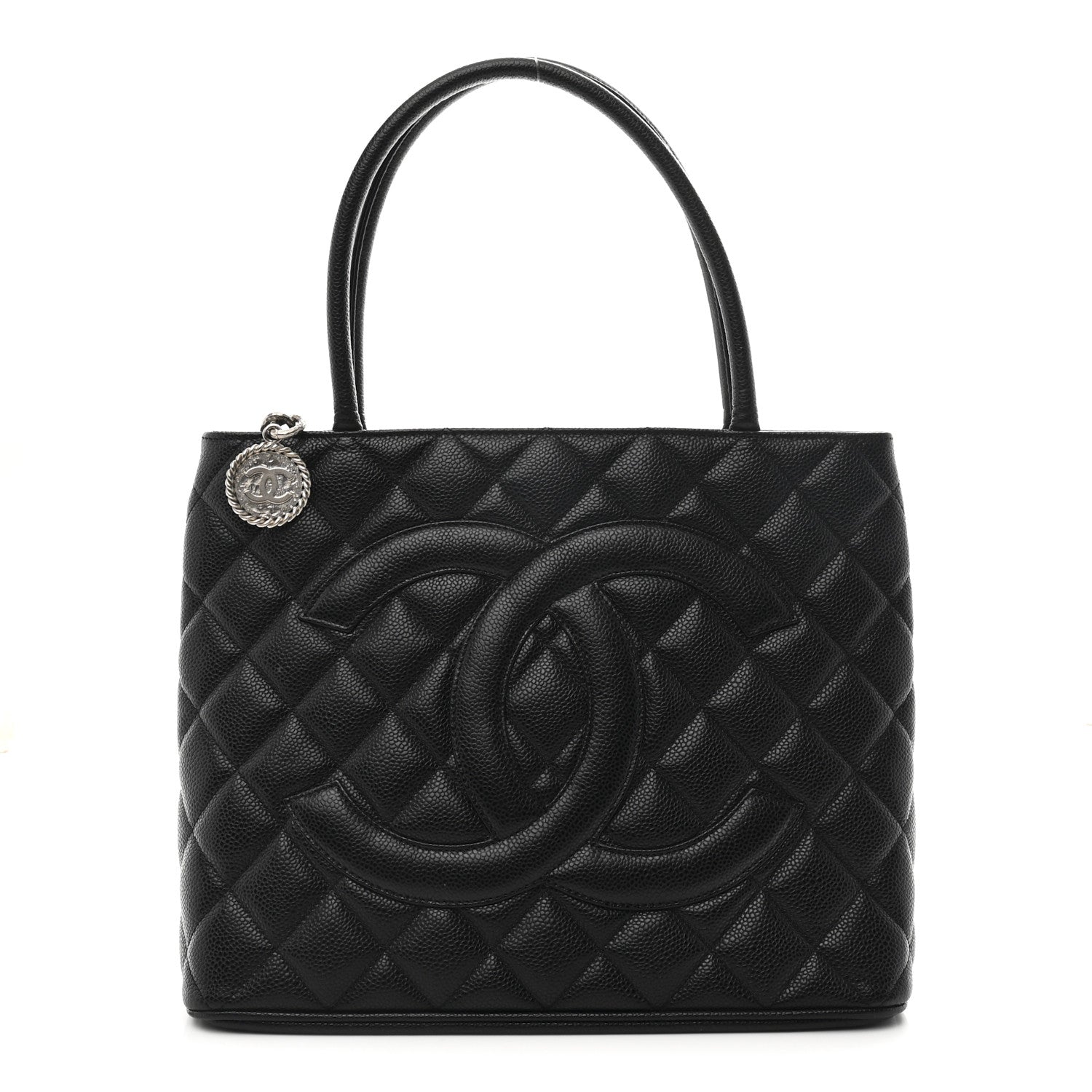 Chanel Caviar Quilted Medallion Tote Black
