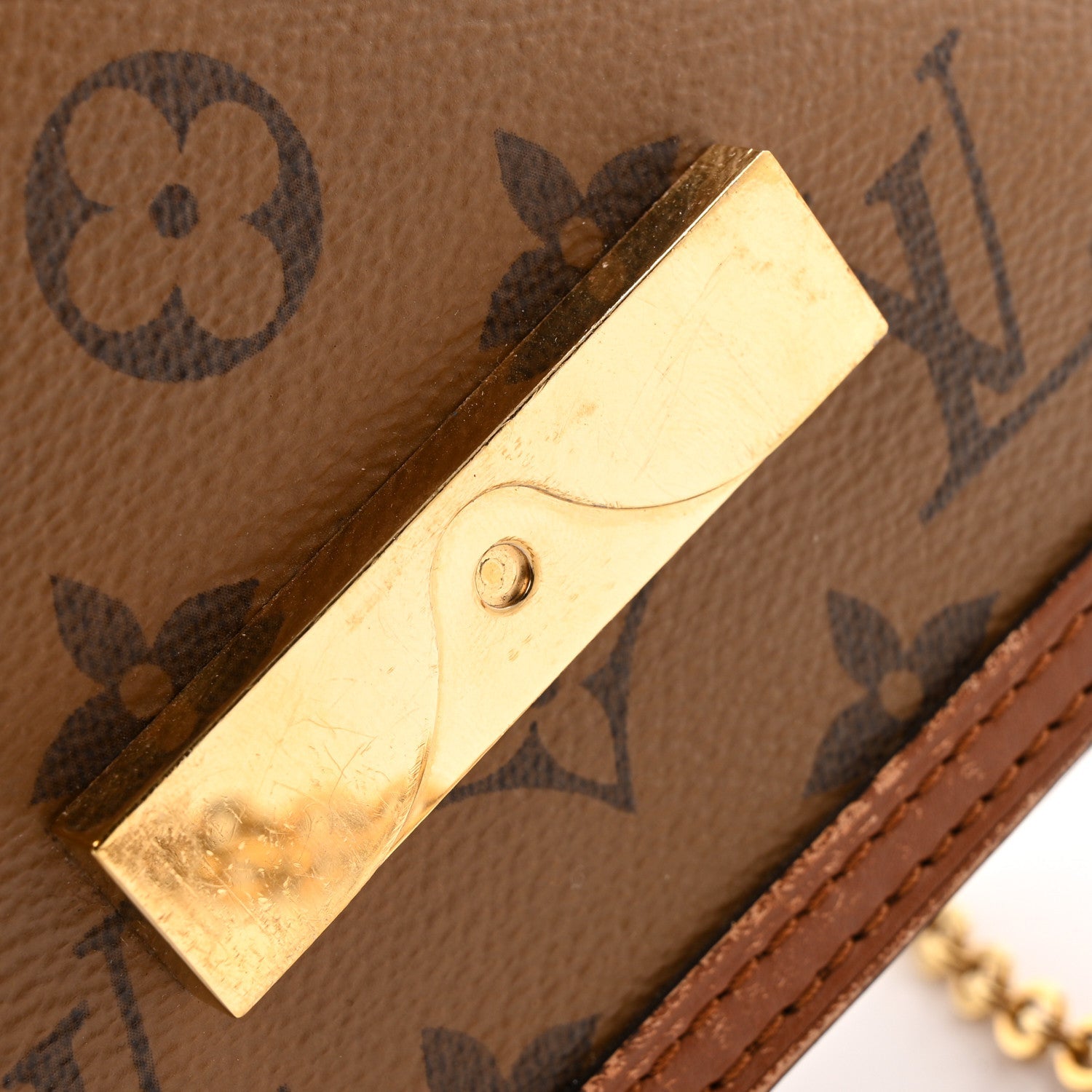 Louis Vuitton Reverse Monogram Dauphine Chain Wallet