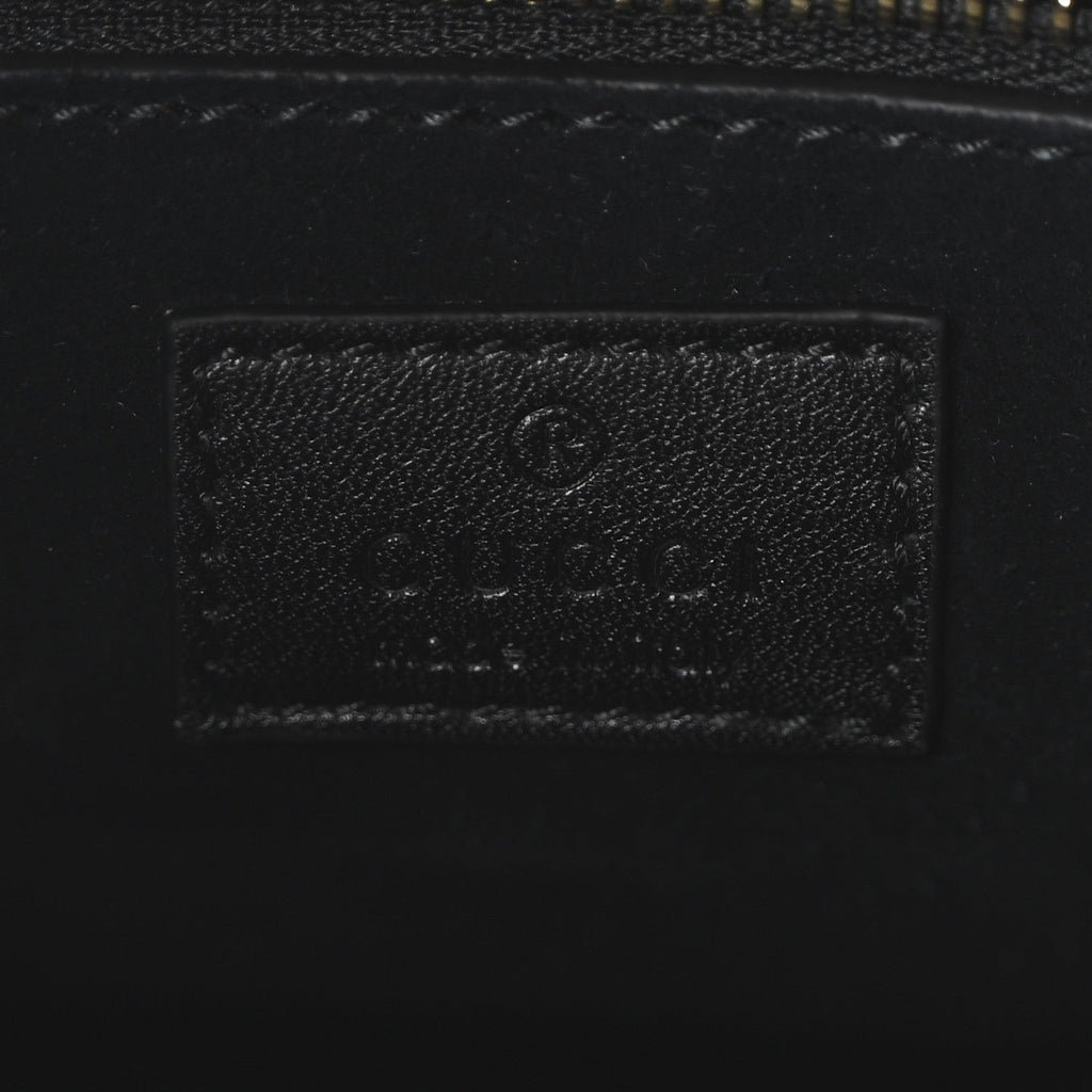 Gucci Calfskin Medium Emblem Shoulder Bag Black