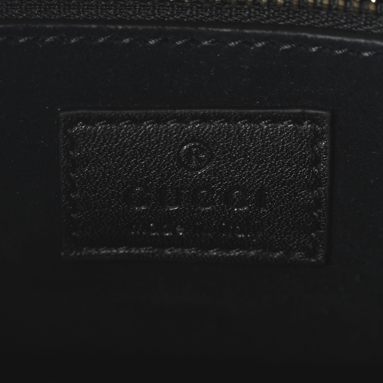 Gucci Calfskin Medium Emblem Shoulder Bag Black
