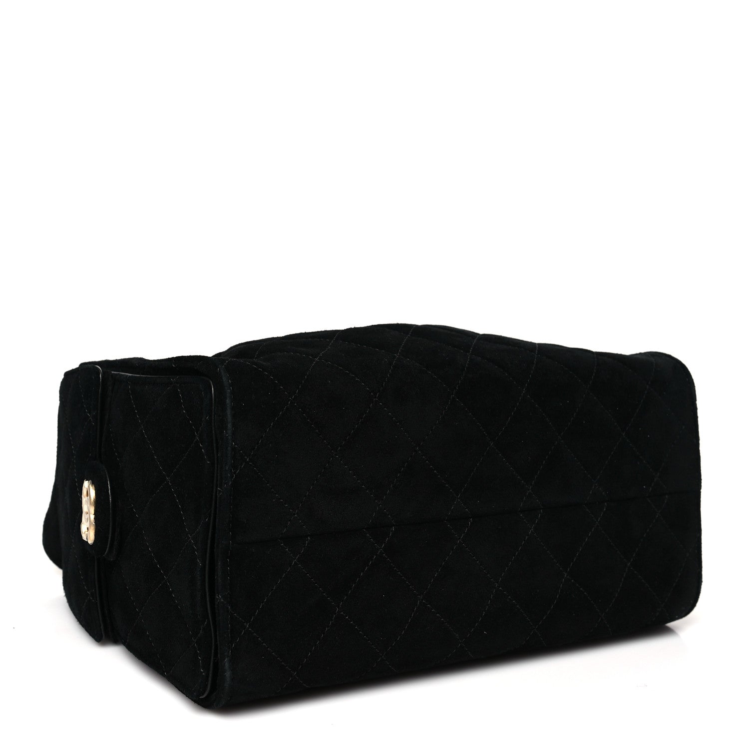 Chanel Suede Quilted Small Chanel 25 Handbag Black