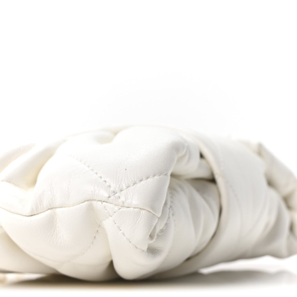 Chanel Lambskin Quilted Mini Bow Bag White