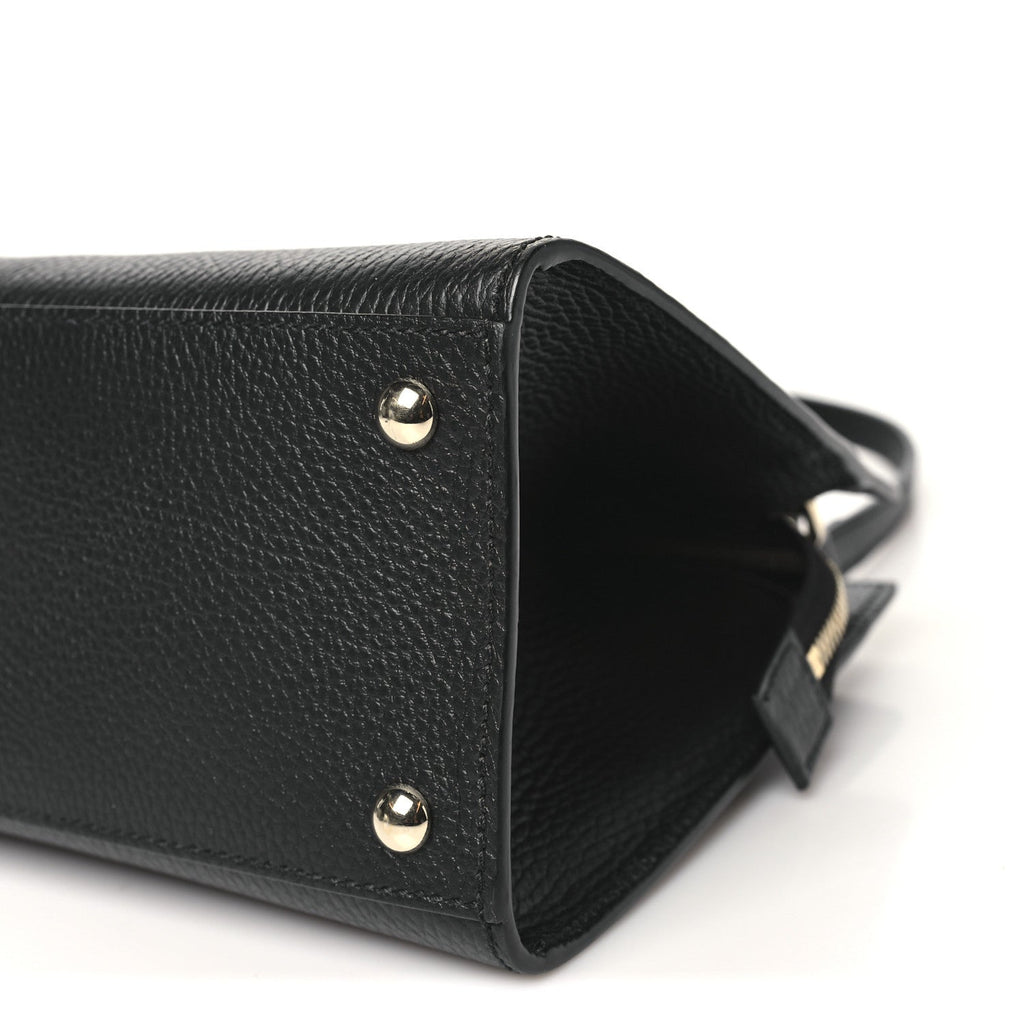 Gucci Dollar Calfskin Medium Soho Top Handle Satchel Black