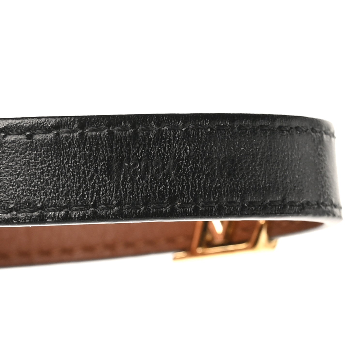 Louis Vuitton Calfskin LV Iconic Bracelet 19 Tan