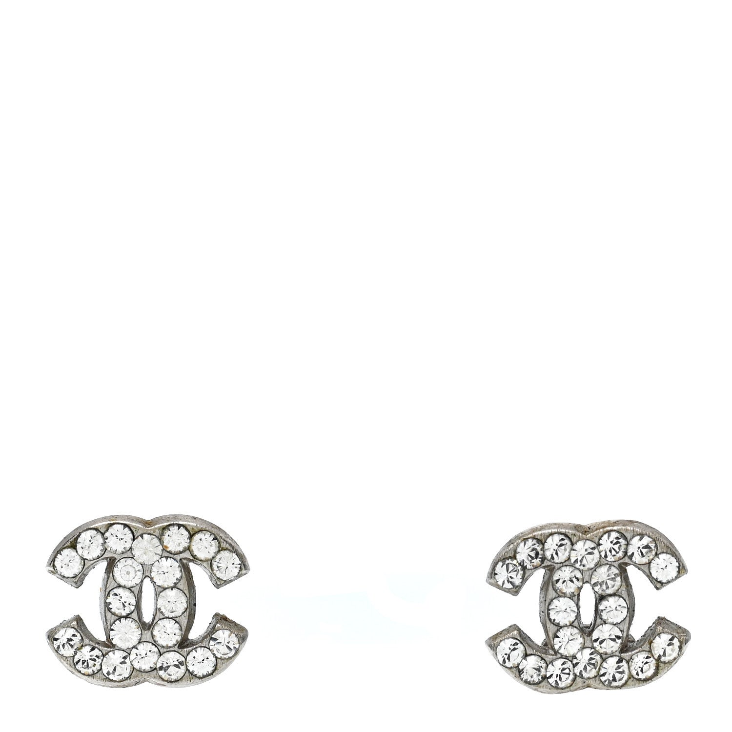 Crystal Mini Timeless CC Earrings Silver