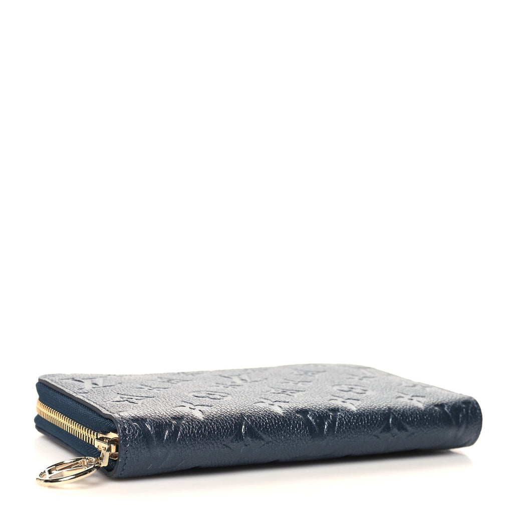 Louis Vuitton Metallic Empreinte Monogram Zippy Wallet Navy Blue