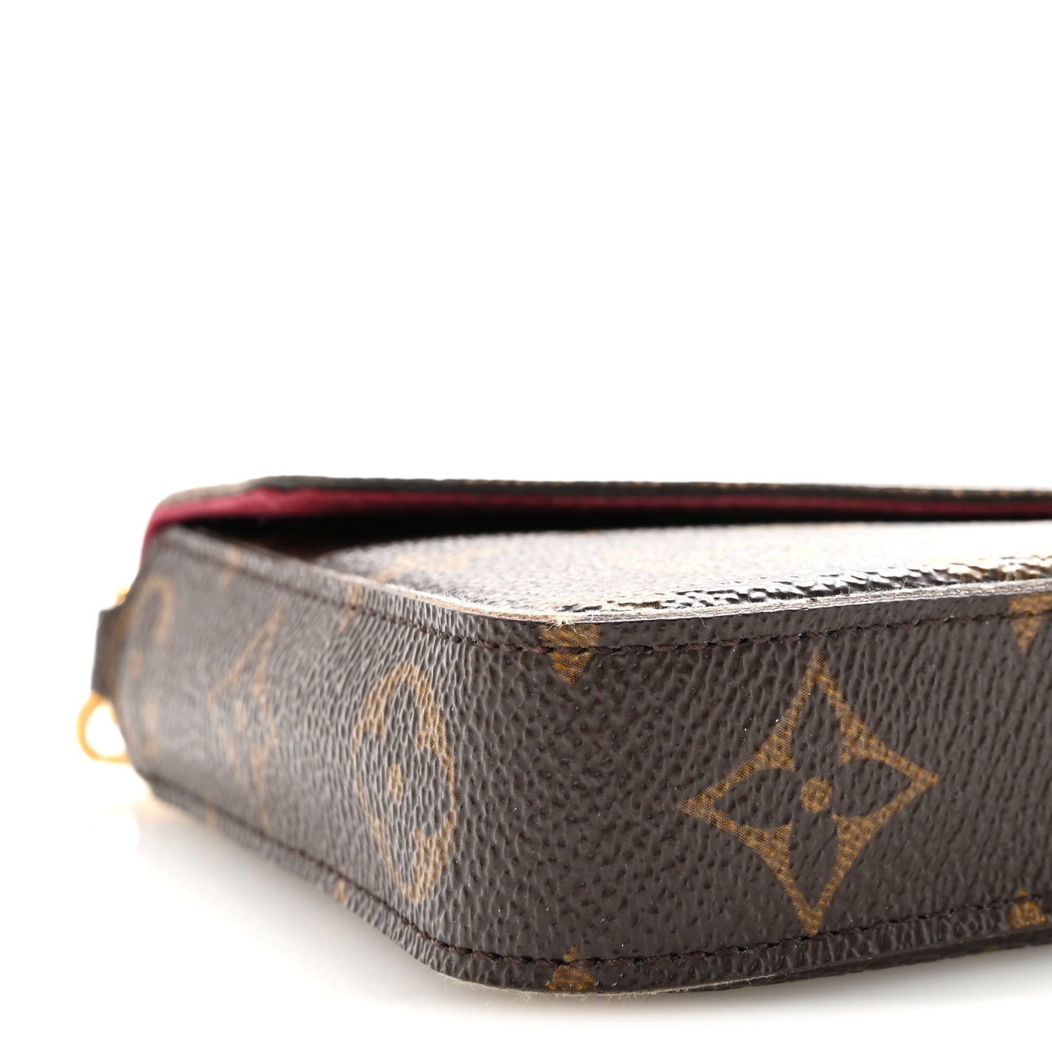Louis Vuitton Monogram Pochette Felicie Chain Wallet Fuchsia