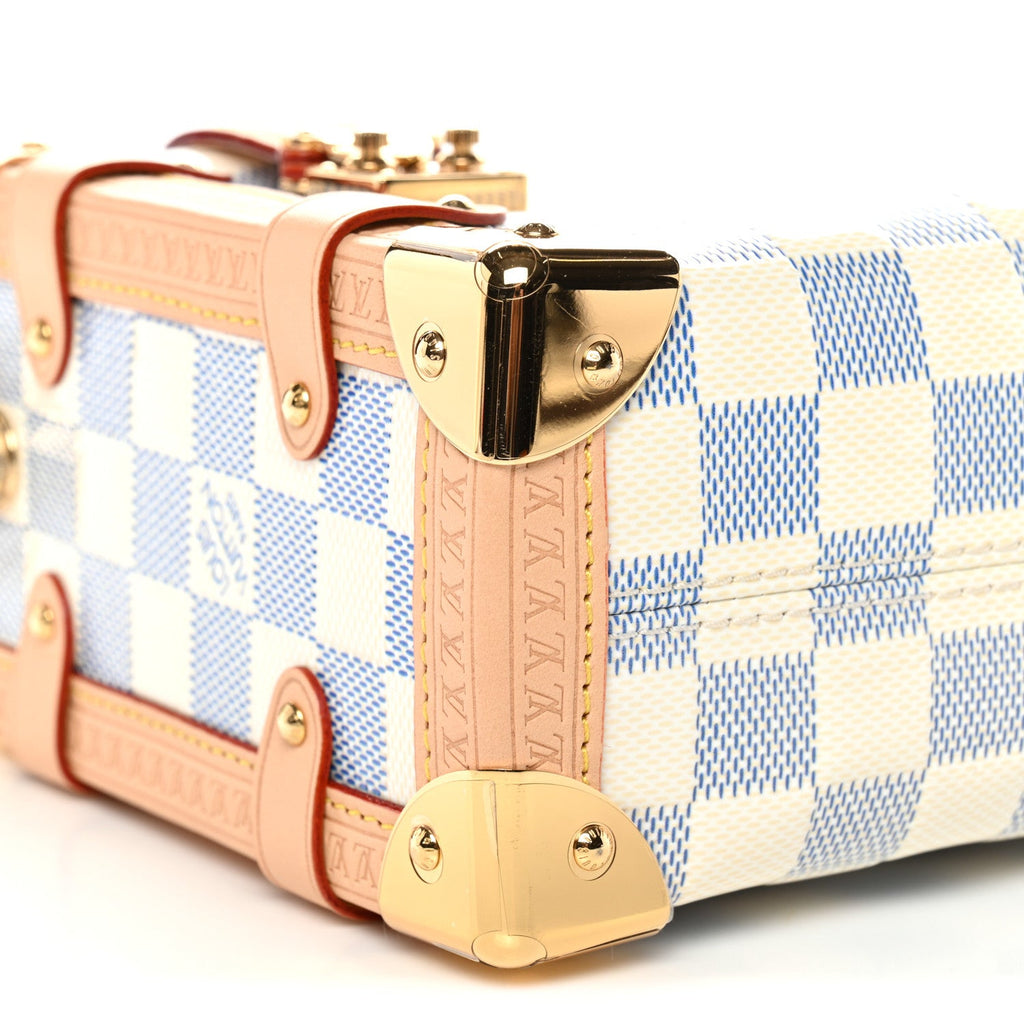 Louis Vuitton Damier Vernis Calfskin Side Trunk MM Celeste Blue