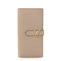 Louis Vuitton Taurillon LV Vertical Capucines Wallet Galet Aquamarine