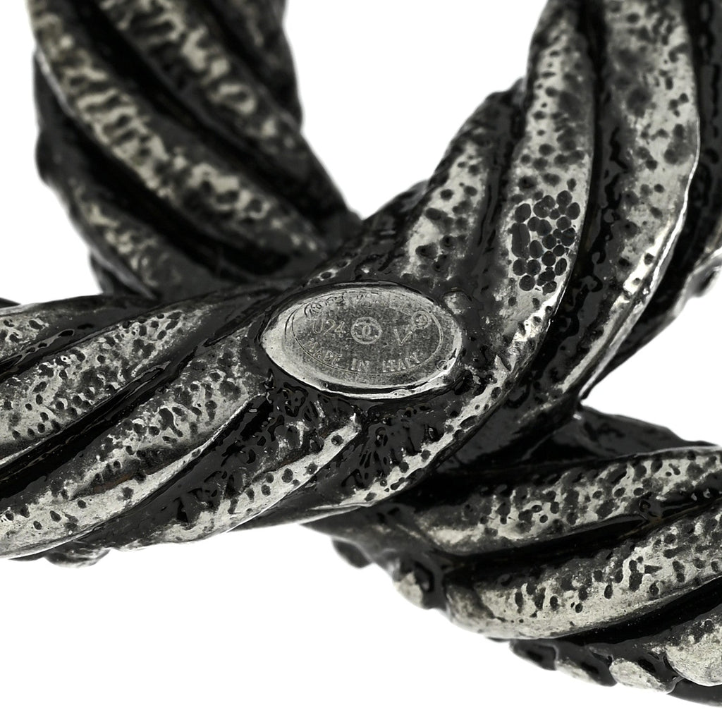 Ruthenium Twisted CC Brooch