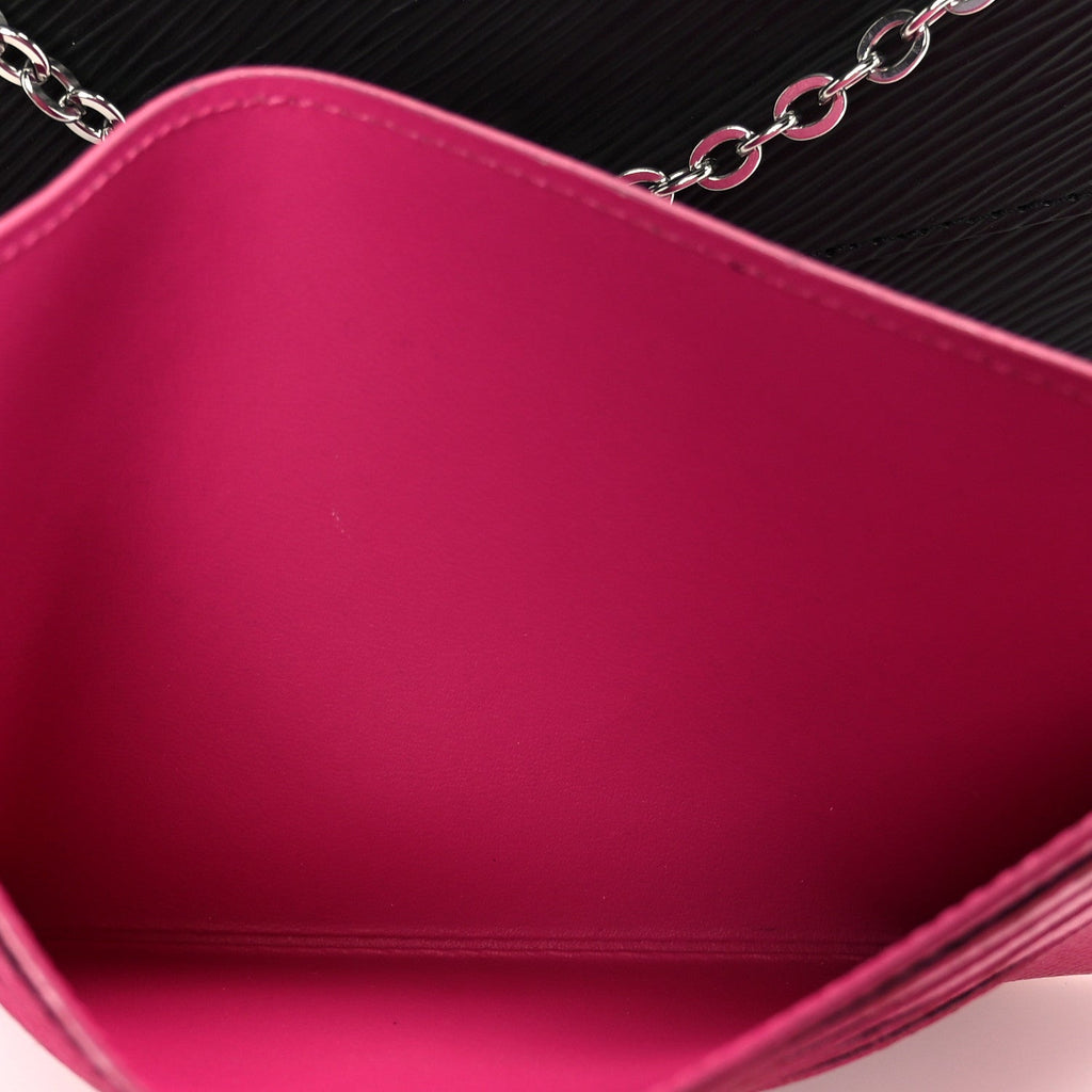 Louis Vuitton Epi Pochette Felicie Black Hot Pink