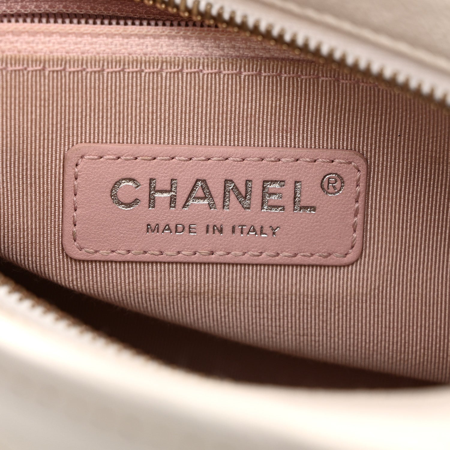 Chanel Patent Goatskin Quilted Small Gabrielle Hobo White