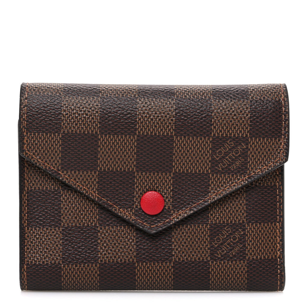 Louis Vuitton Damier Ebene Victorine Wallet Red