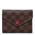 Louis Vuitton Damier Ebene Victorine Wallet Red