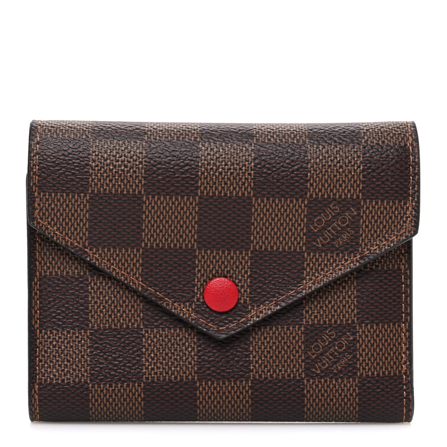 Louis Vuitton Damier Ebene Victorine Wallet Red