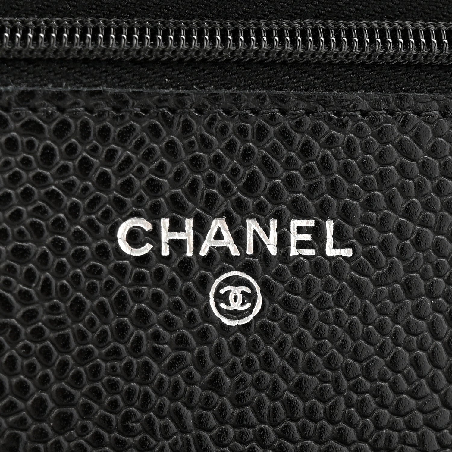 Chanel Caviar Quilted Wallet on Chain WOC Black