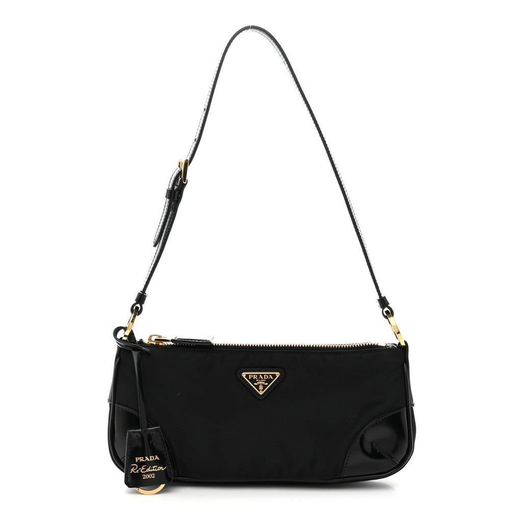 Prada Re-Nylon Spazzolato Re-Edition 2002 Shoulder Bag Black