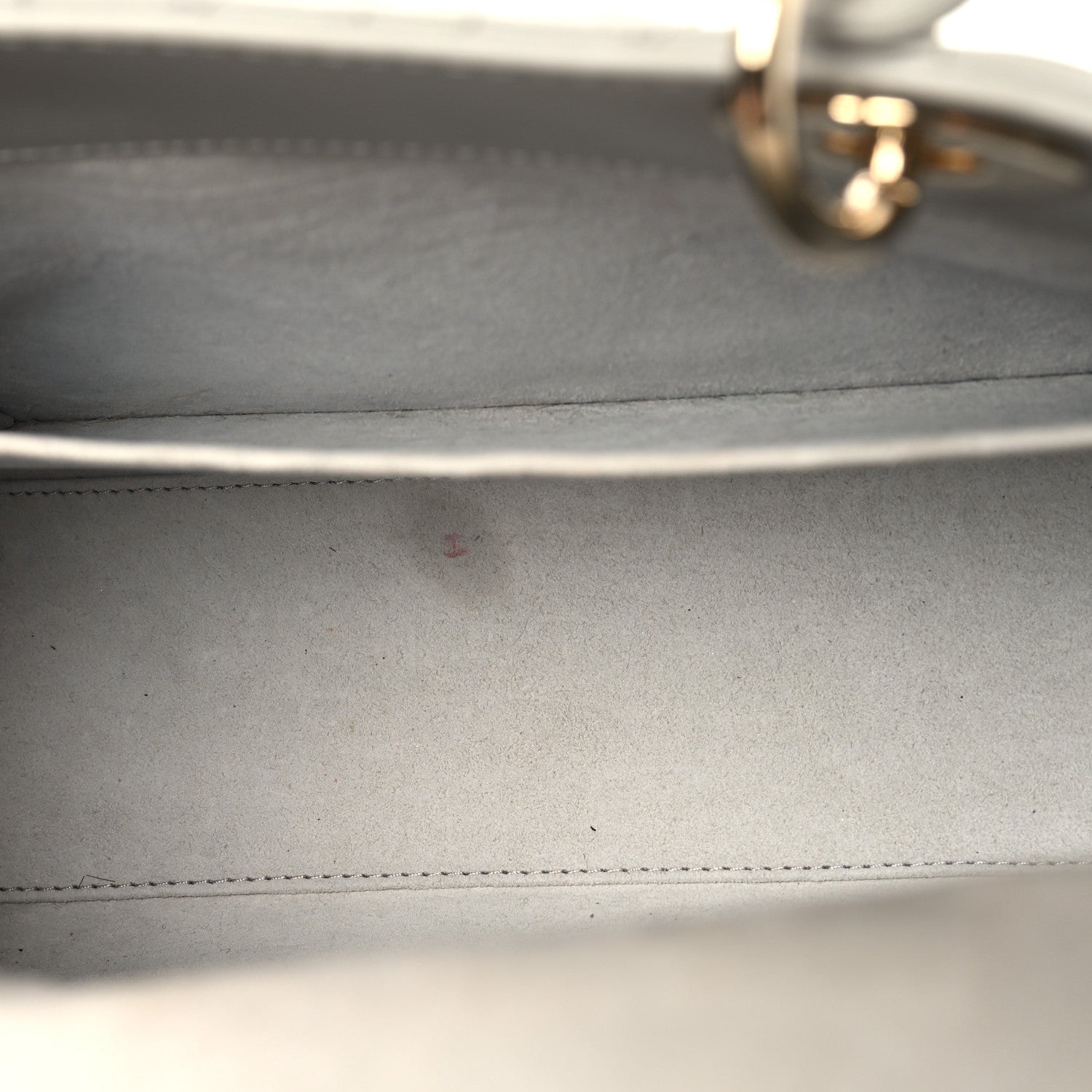 Christian Dior Lambskin Cannage Medium Lady Dior Grey
