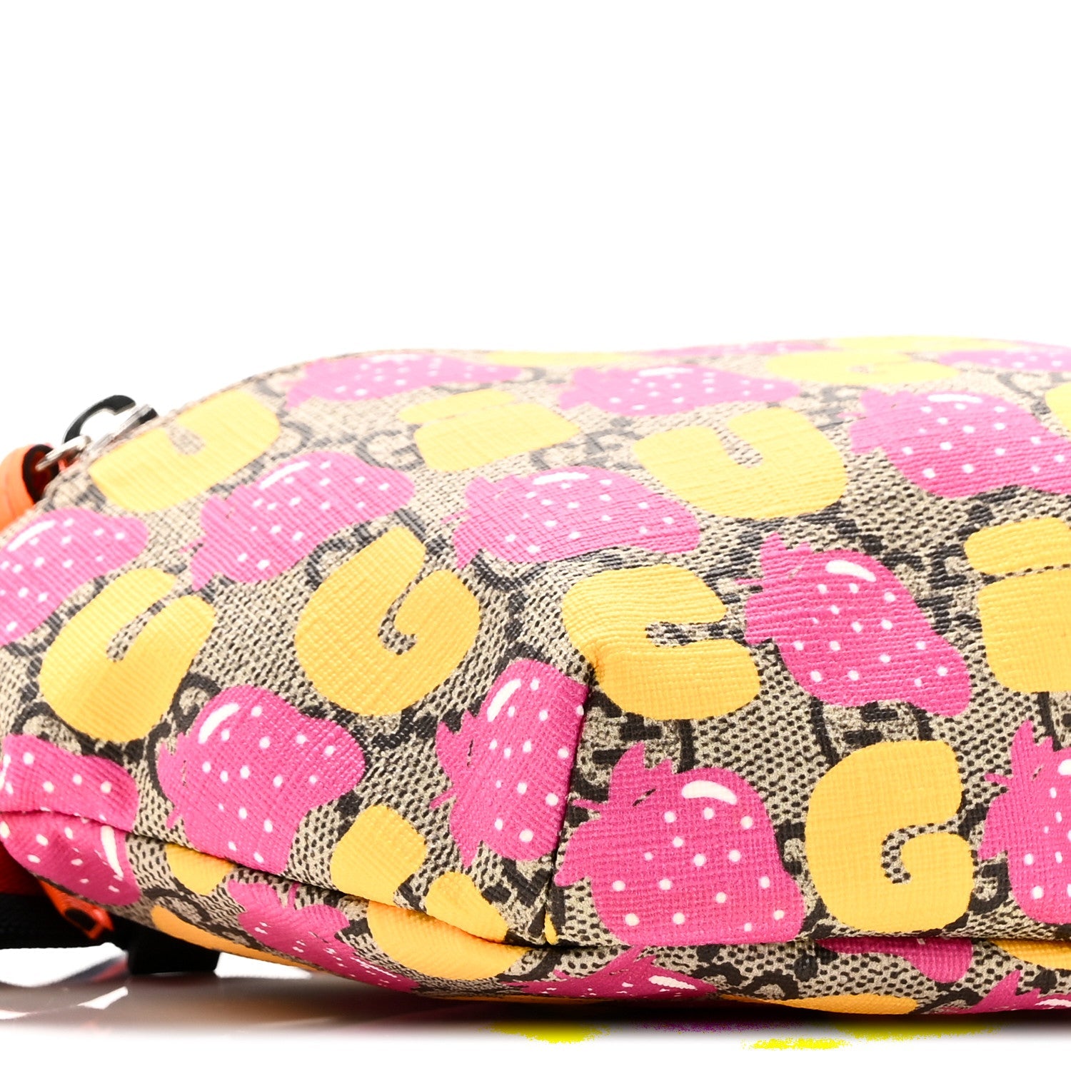 Gucci GG Supreme Monogram Childrens Strawberry Print Belt Bag Multicolor
