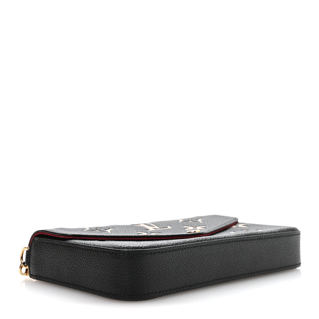 Louis Vuitton Empreinte Monogram Giant Felicie Pochette Black Beige