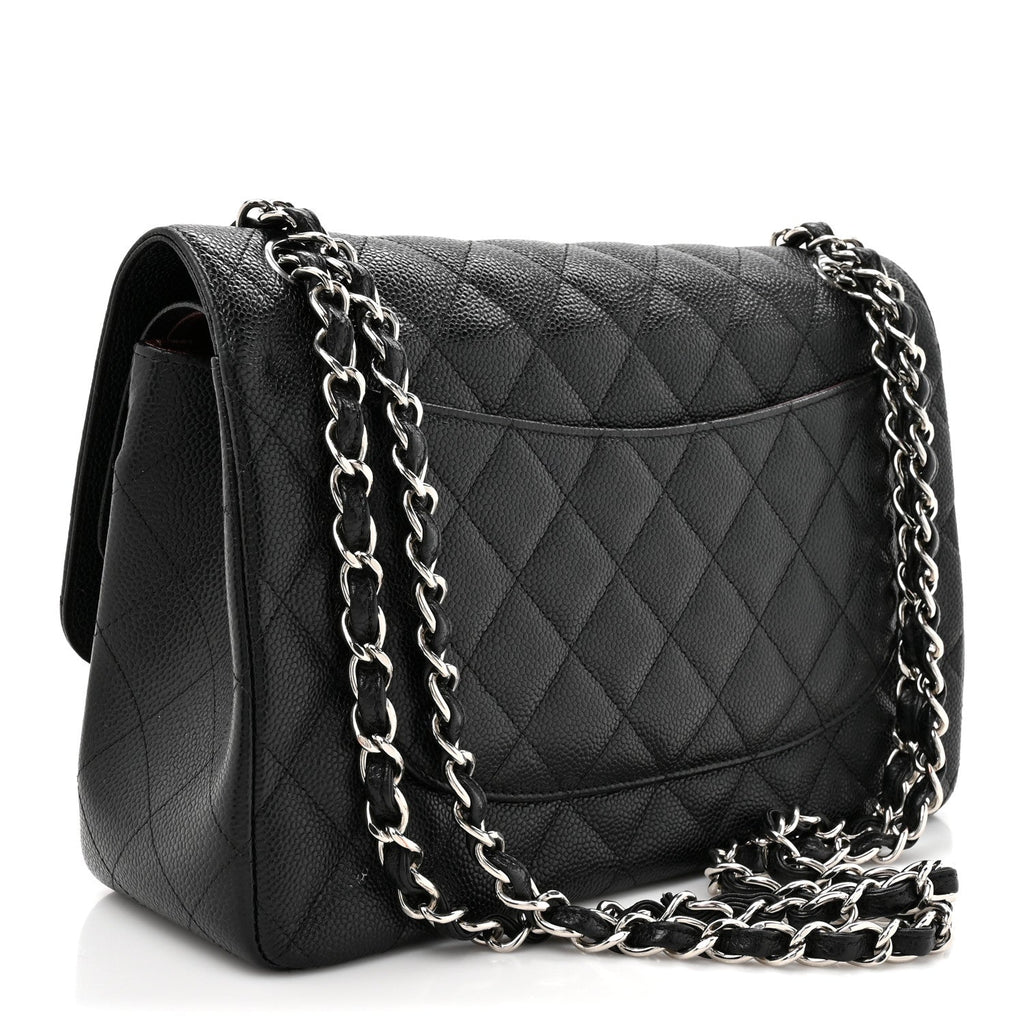 Chanel Caviar Quilted Jumbo Double Flap Black