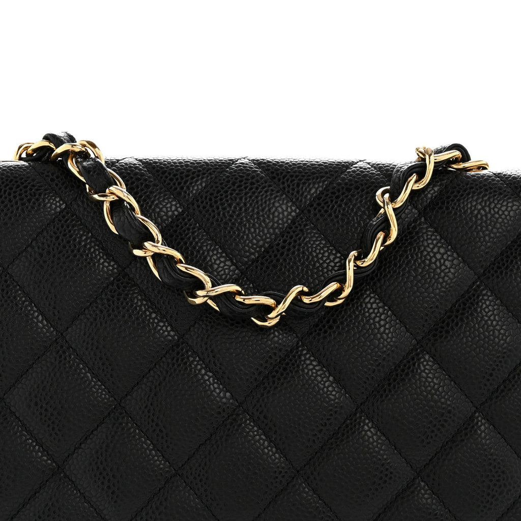 Chanel Caviar Quilted Jumbo Single Flap Black