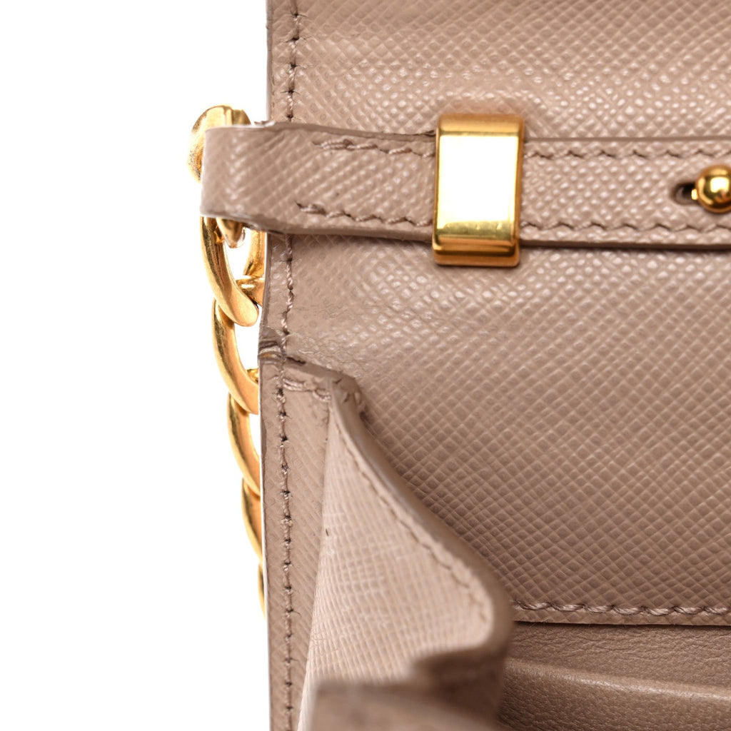Prada Saffiano Chain Crossbody Bag Cipria