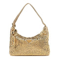 Prada Satin Crystal Mini Re-Edition 2000 Bag Platino