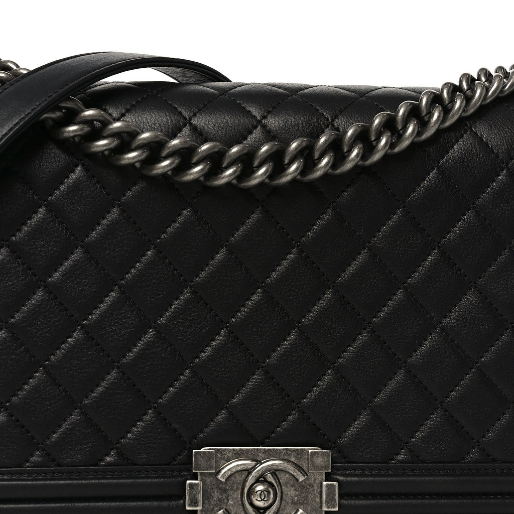 Chanel Calfskin Quilted New Medium Boy Flap Black