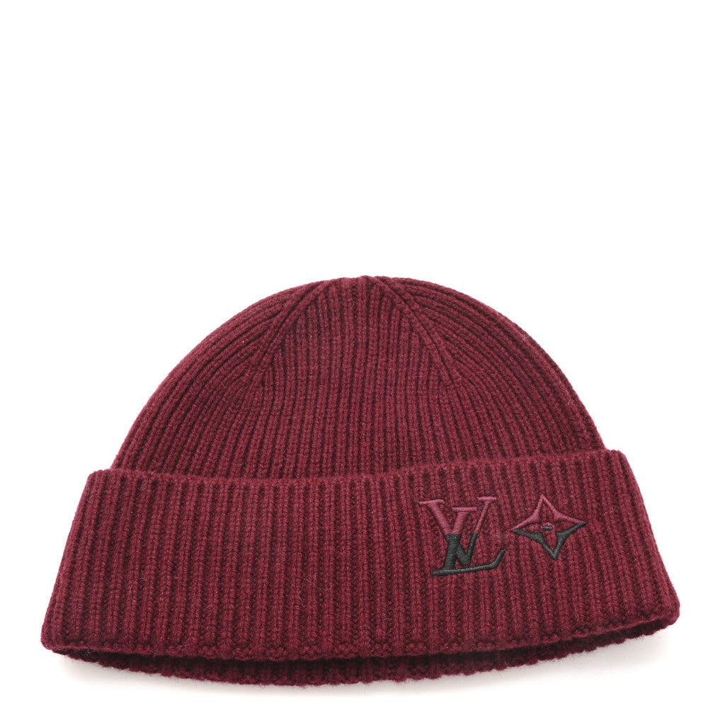 Louis Vuitton Cashmere LV Dual Beanie S Bordeaux