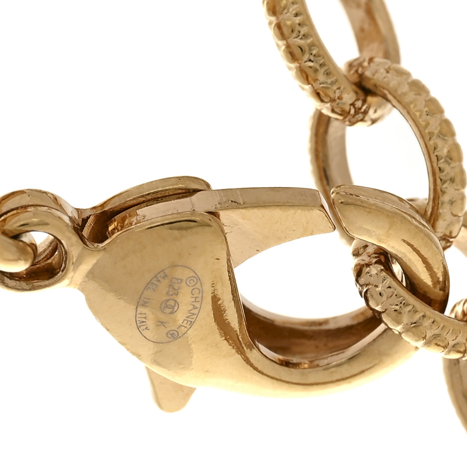 Metal CC Chain Flap Bag Choker Necklace Gold