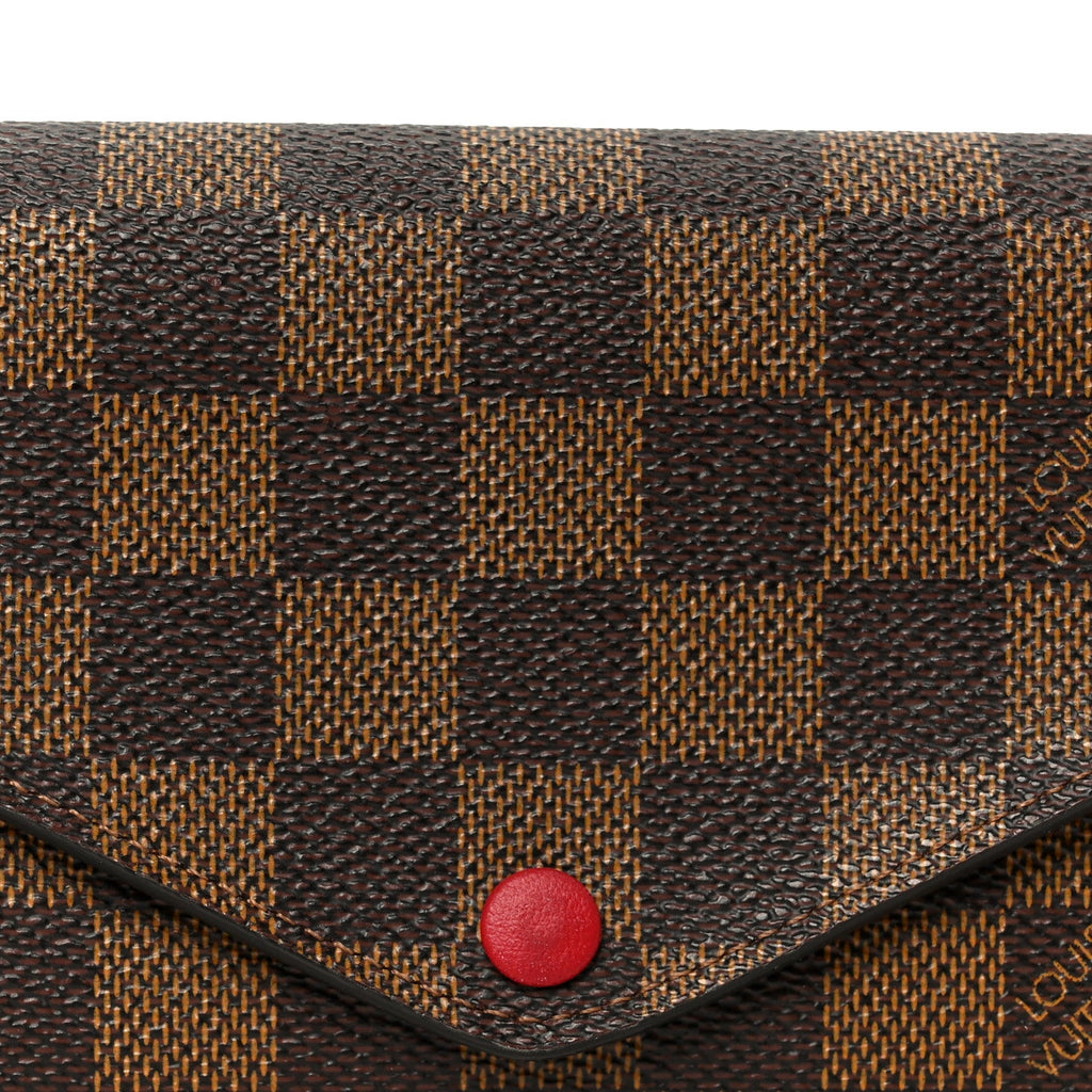 Louis Vuitton Damier Ebene Josephine Wallet Red