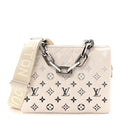 Louis Vuitton Lambskin Embossed Monogram Coussin PM Cream Grey