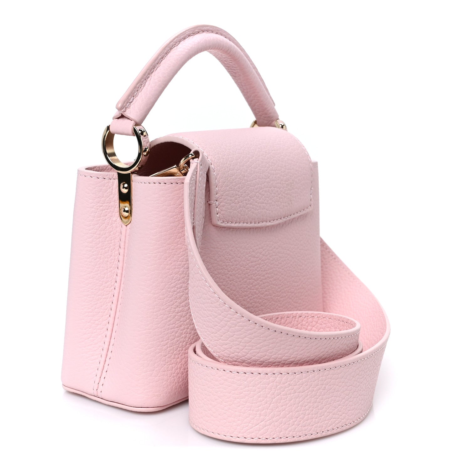 Louis Vuitton Taurillon Marble Capucines Mini Pink