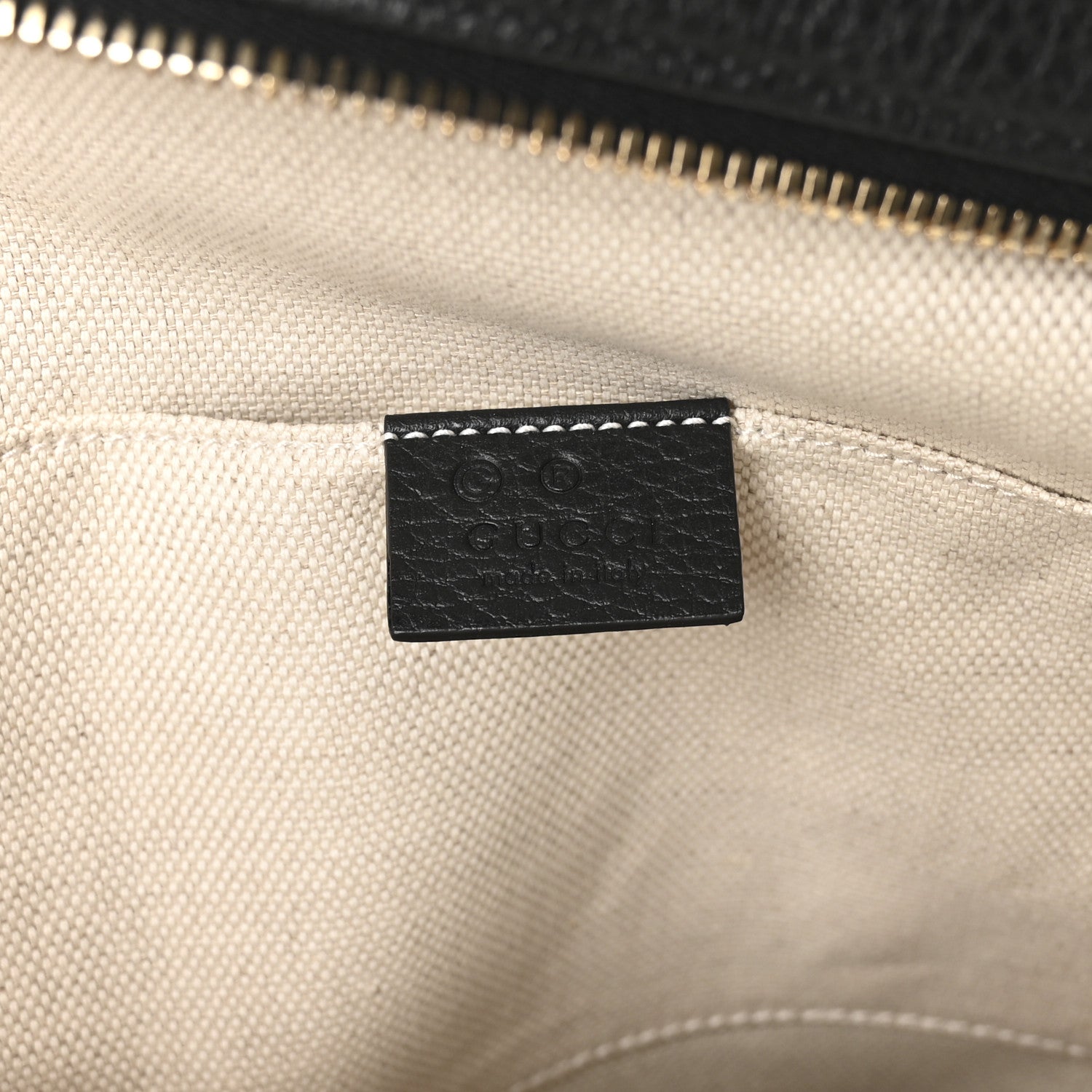 Gucci Pebbled Calfskin Soho Chain Backpack Black