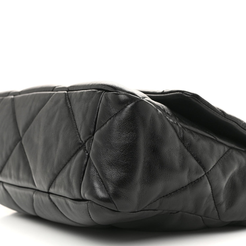 Chanel Lambskin Quilted Large Chanel 19 Flap Black