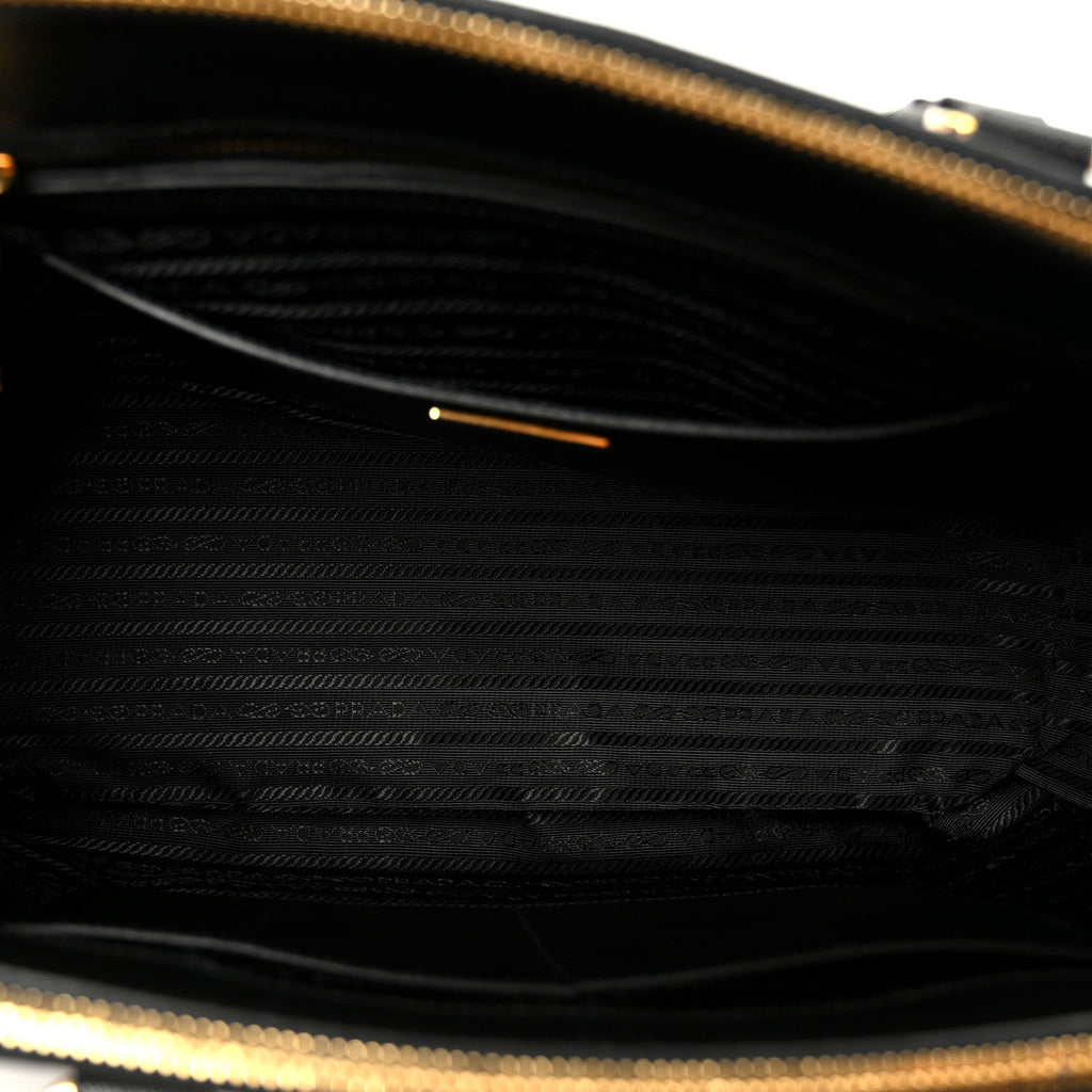 Prada Saffiano Lux Large Galleria Double Zip Tote Black