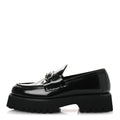 Gucci Cordovan Lux Womens Horsebit 45mm Platform Loafers 37.5 Black