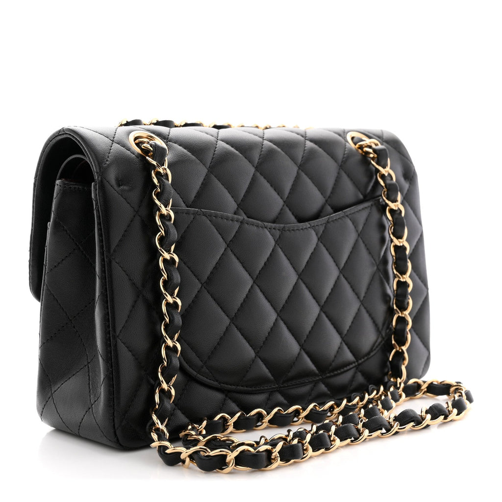Chanel Lambskin Quilted Small Double Flap Black