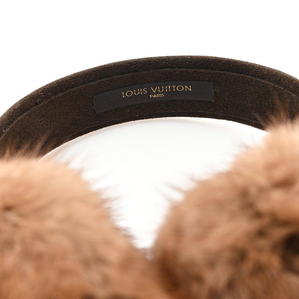 Louis Vuitton Mink Monogram Earmuffs Brown