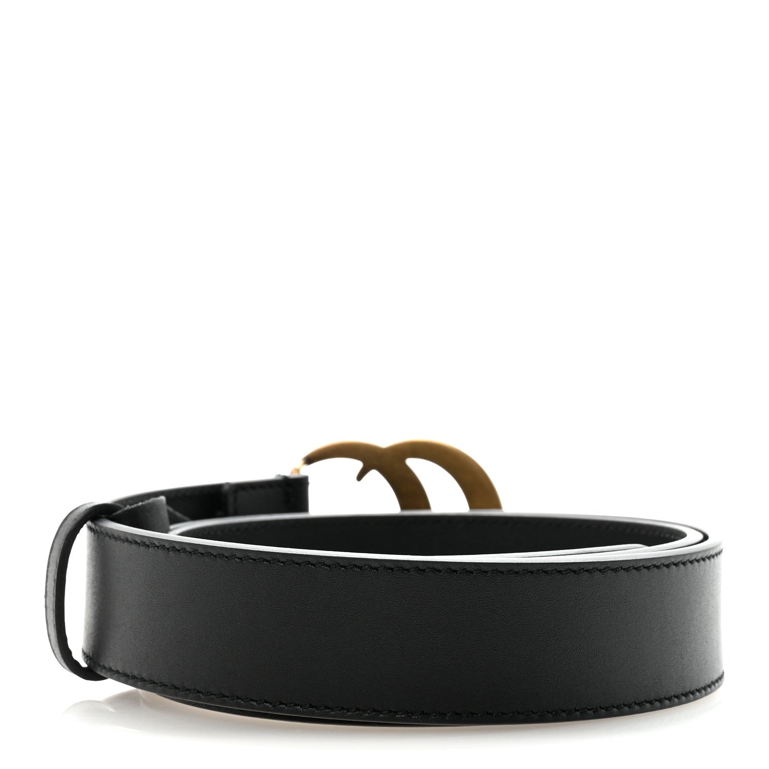 Gucci Calfskin Double G 30mm Belt 85 34 Black