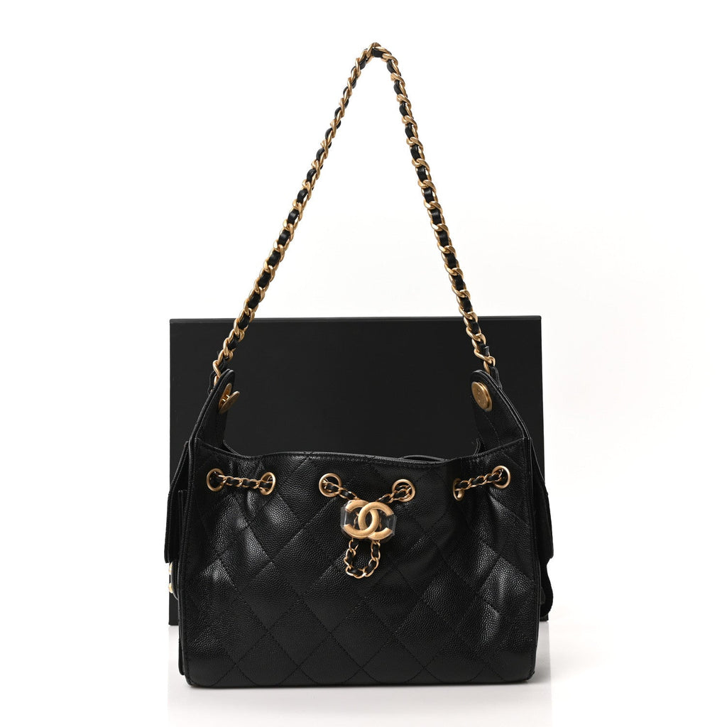 Chanel Caviar Quilted Mini Chanel 25 Handbag Black