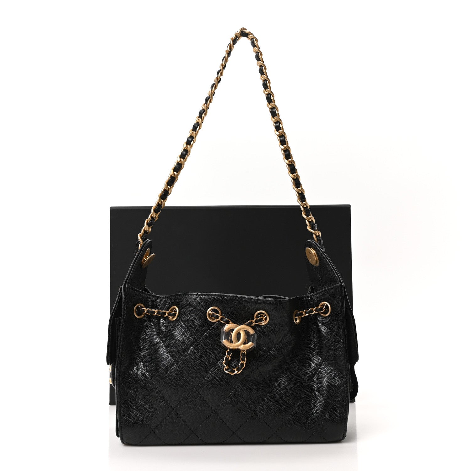 Chanel Caviar Quilted Mini Chanel 25 Handbag Black
