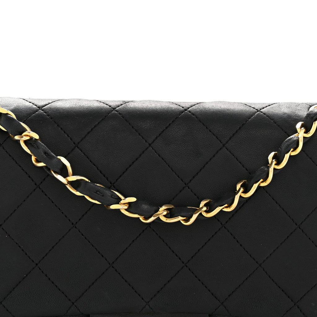 Chanel Lambskin Quilted Medium Double Flap Black