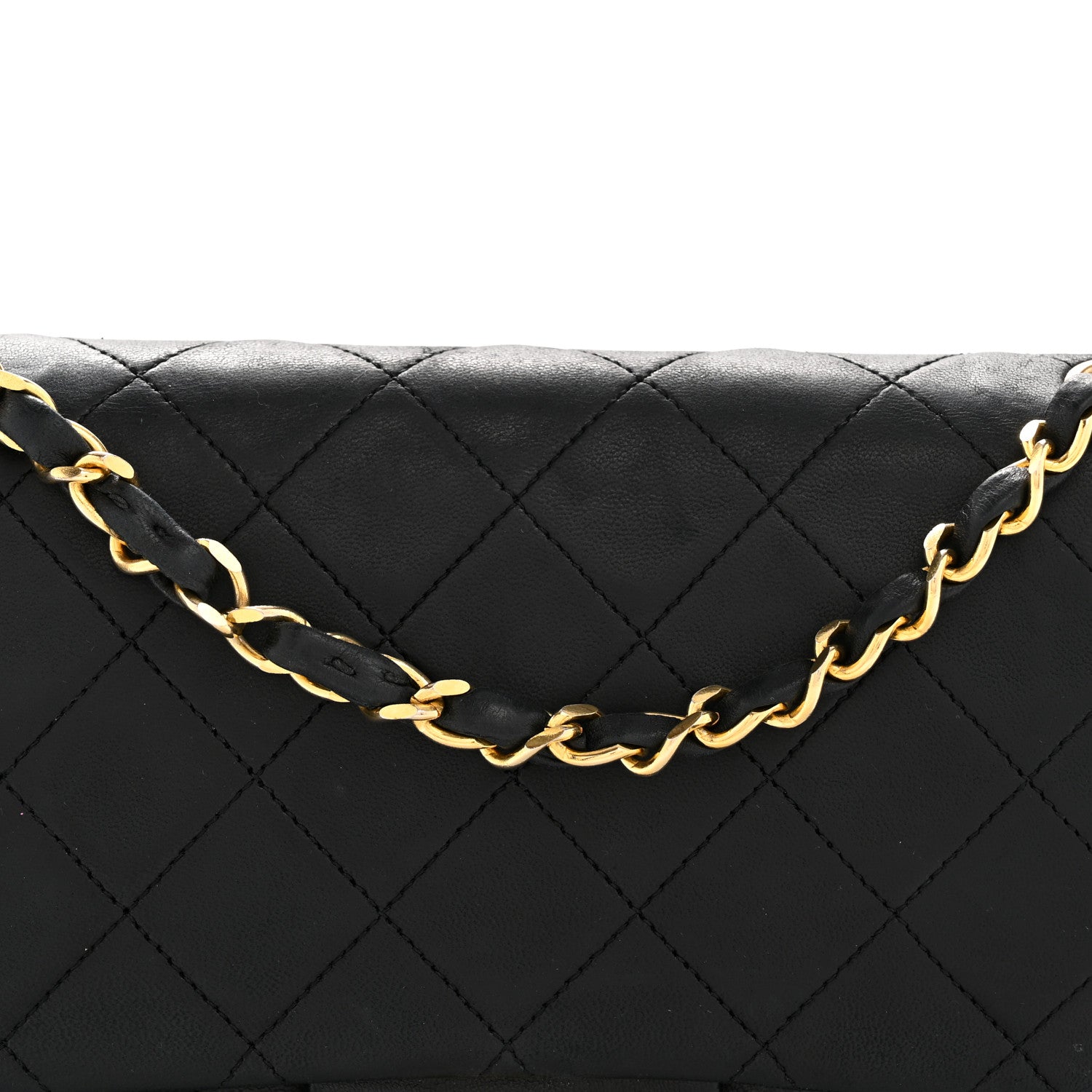 Chanel Lambskin Quilted Medium Double Flap Black