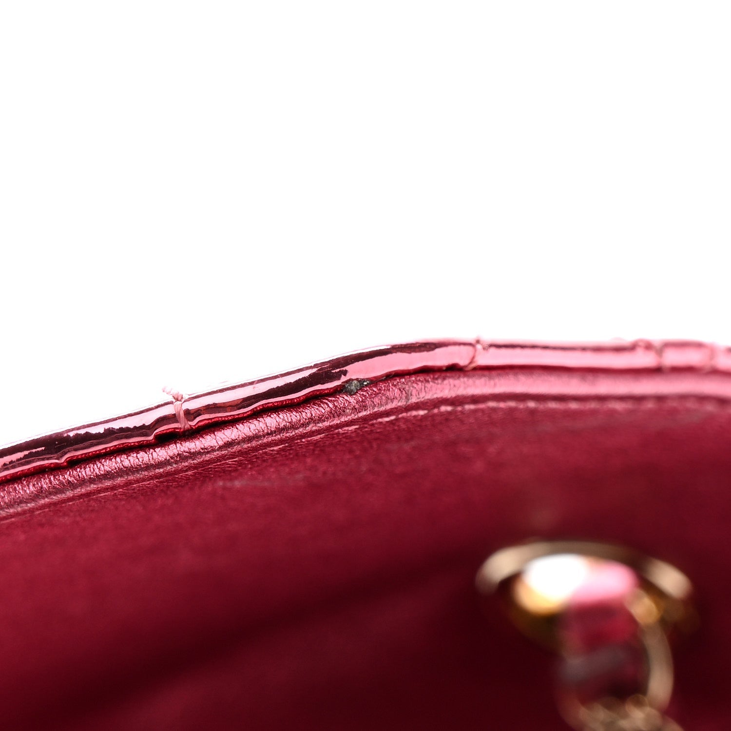 Chanel Mirror Calfskin Metallic Calfskin Quilted Hollywood Boulevard Backpack Pink