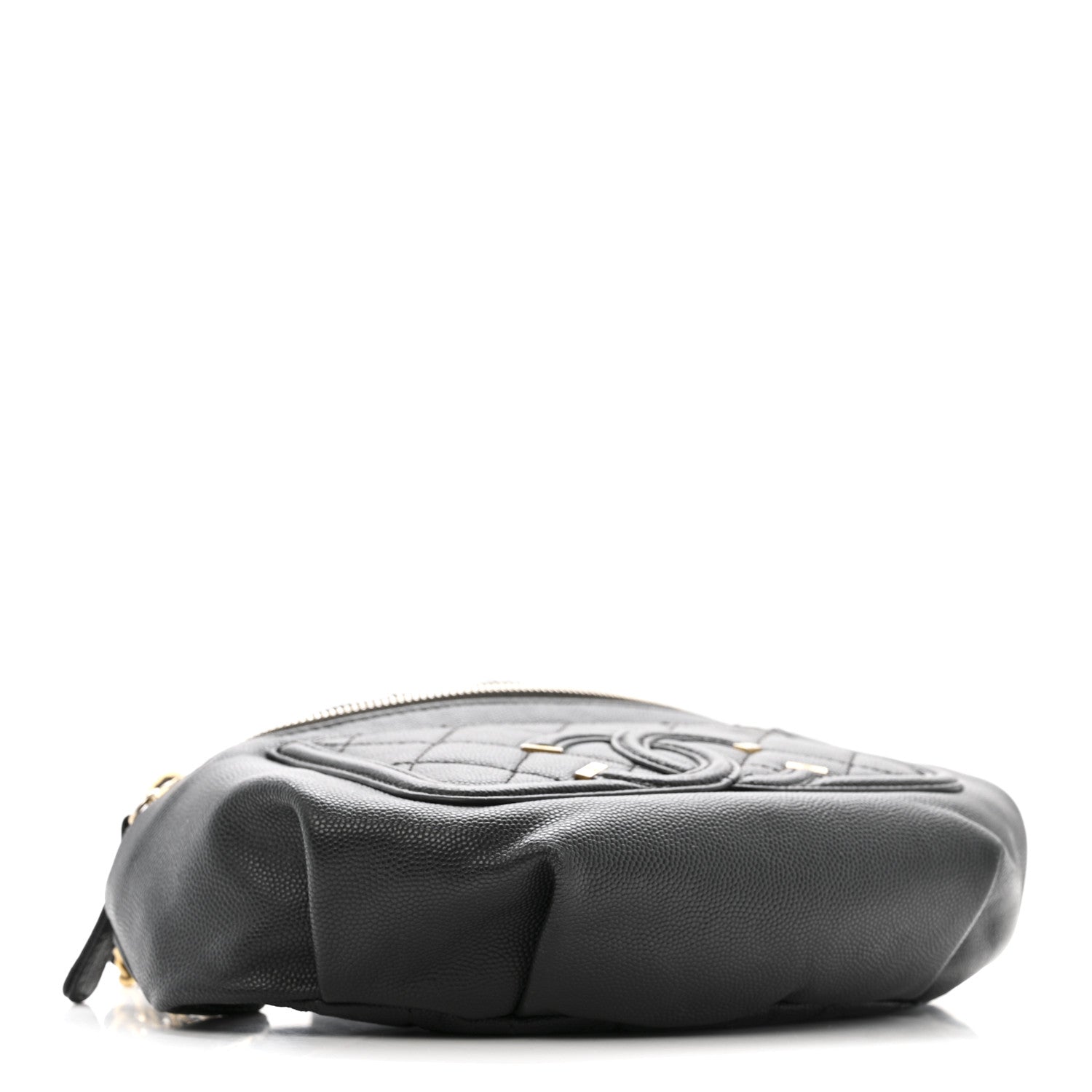 Chanel Caviar Quilted Filigree Waist Bag Black